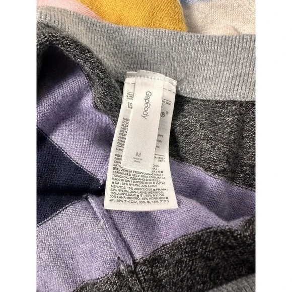 Gap Women's Rainbow Retro Crazy Striped Artsy Colorful Sweater Leggings Pants M - Picture 7 of 7